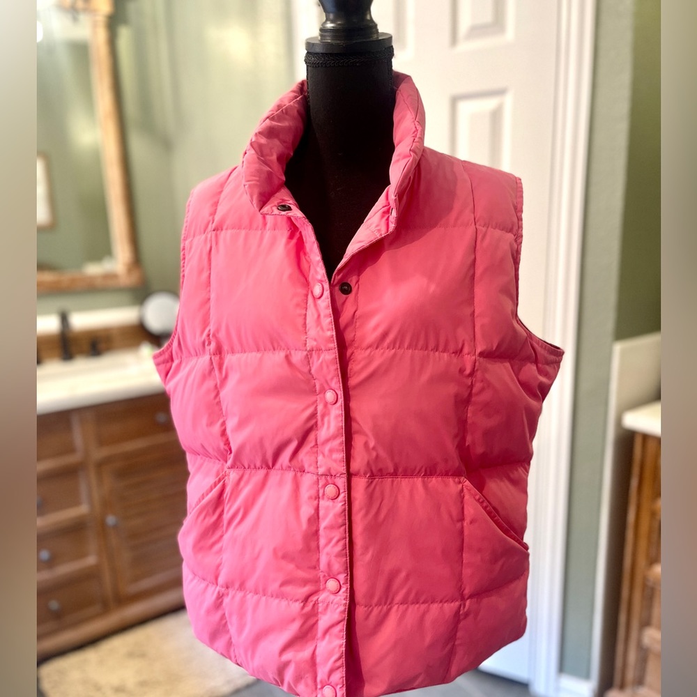 Land’s End pink puffer vest